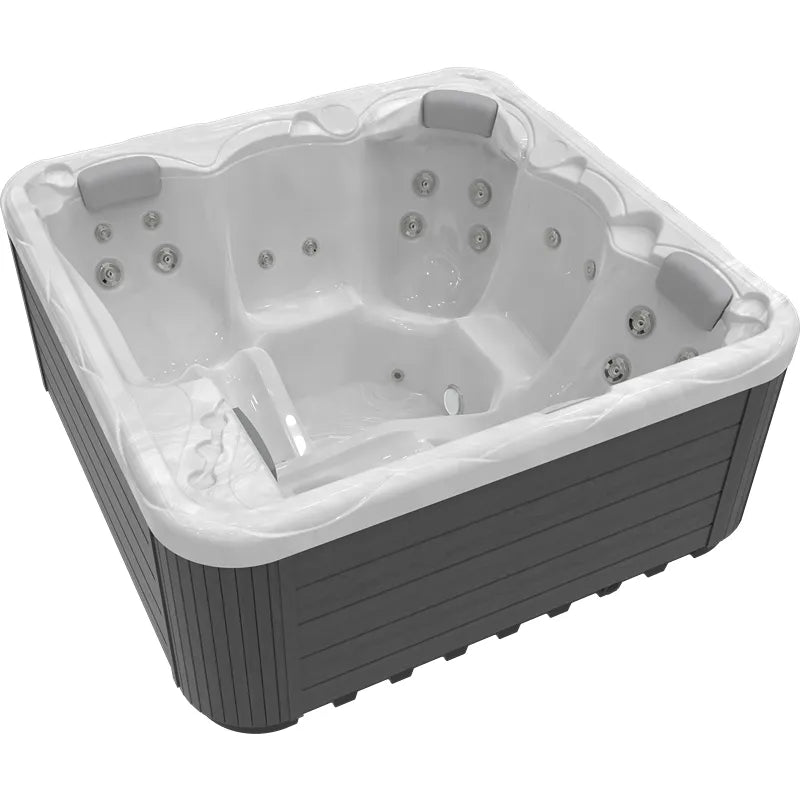 Whirlpool Outdoor 4 - 5 Personen winterfest Reluxis Callisto Wellis plug and play Garten kaufen viereckig