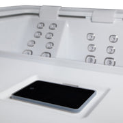 Whirlpool Outdoor 4 - 5 Personen winterfest Reluxis Dabassy Edge Premier Wellis für den Garten kaufen Design modern 4 eckig Detailbild Bedienfeld