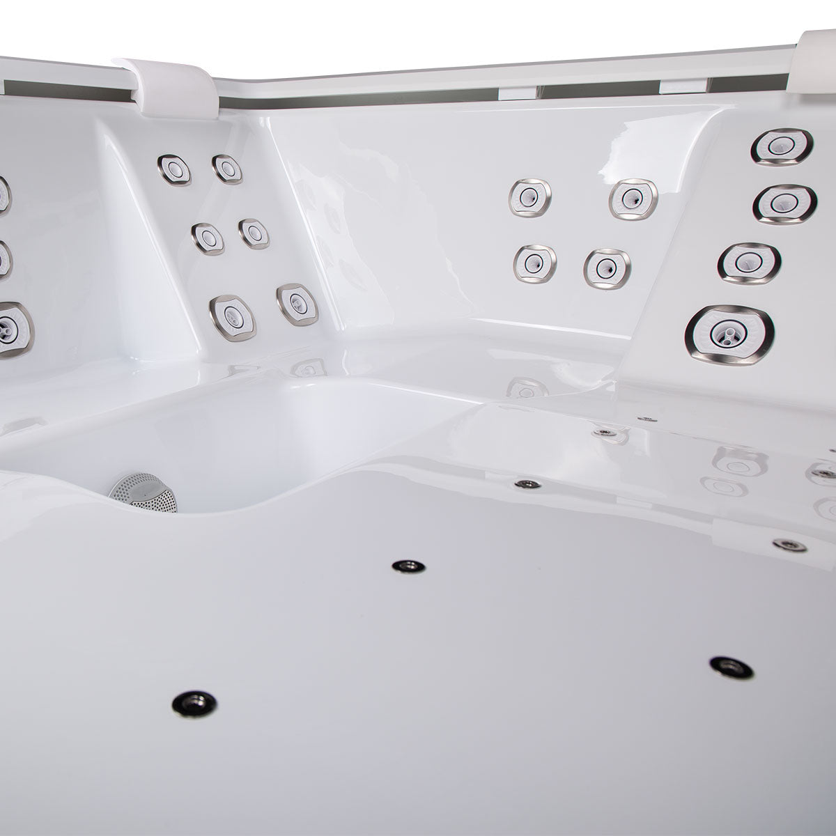 Whirlpool Outdoor 4 - 5 Personen winterfest Reluxis Dabassy Edge Premier Wellis für den Garten kaufen Design modern 4 eckig Detailbild Sitze