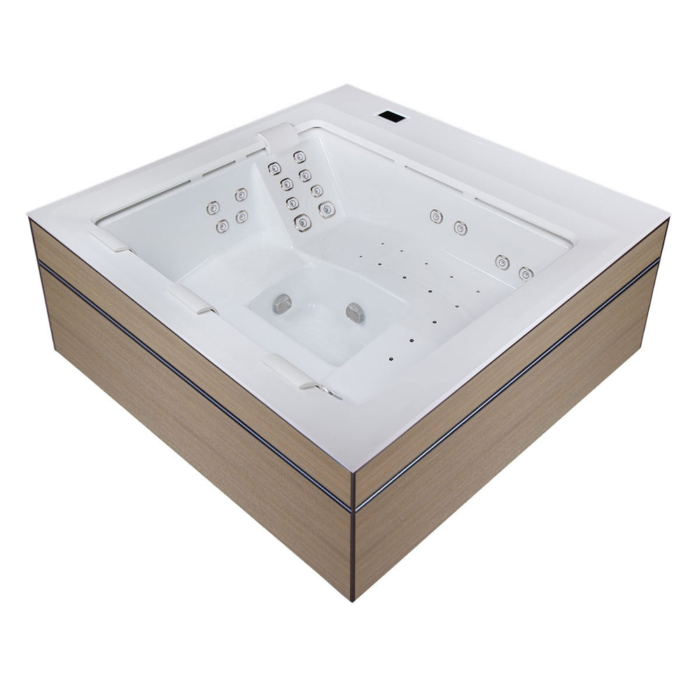 Whirlpool Outdoor 4 - 5 Personen winterfest Reluxis Dabassy Edge Premier Wellis für den Garten kaufen Design modern 4 eckig