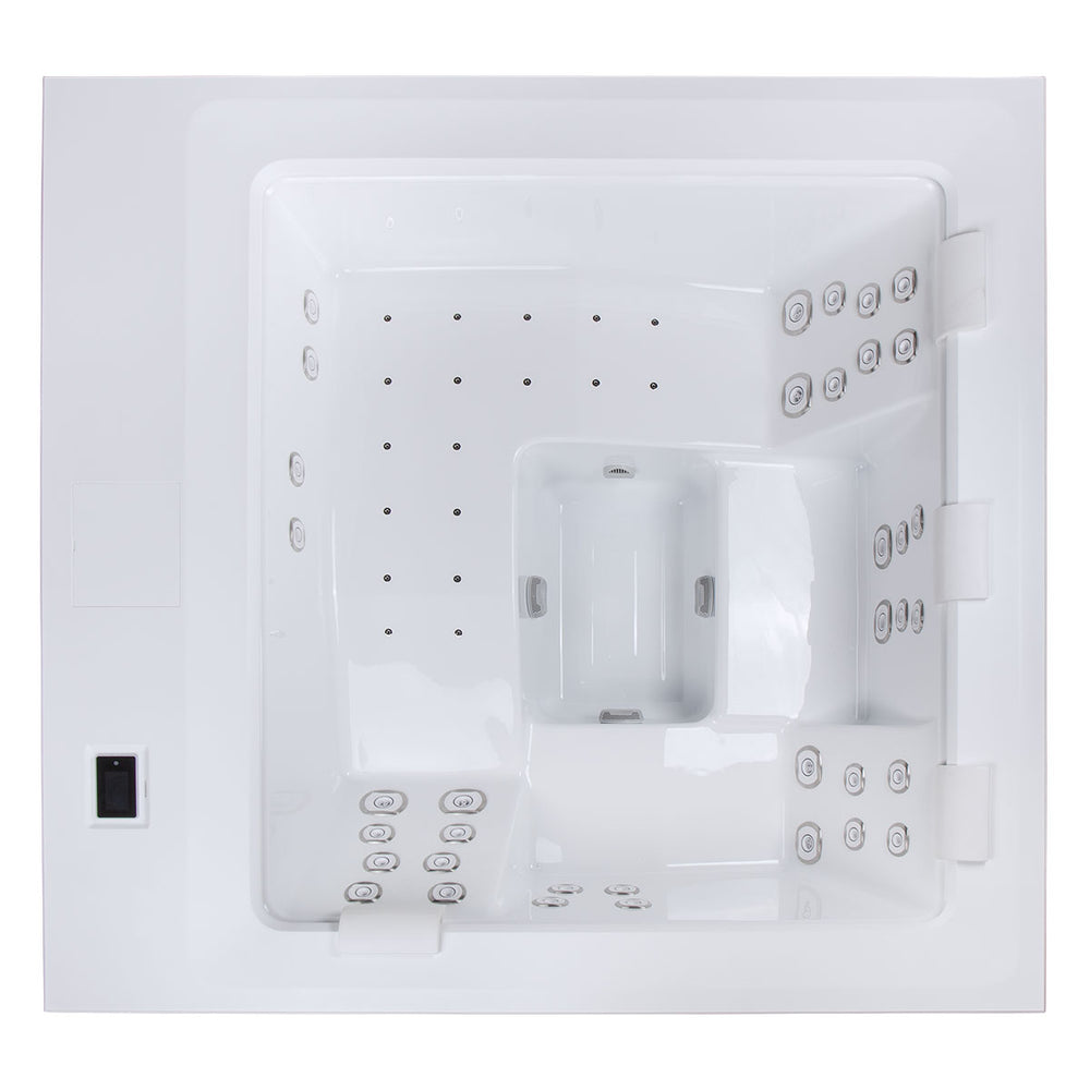 Whirlpool Outdoor 4 - 5 Personen winterfest Reluxis Dabassy Edge Premier Wellis für den Garten kaufen Design modern 4 eckig Draufsicht