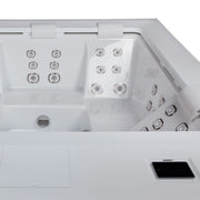 Whirlpool Outdoor 4 - 5 Personen winterfest Reluxis Dabassy Edge Premier Wellis für den Garten kaufen Design modern 4 eckig Detailbild Düsen