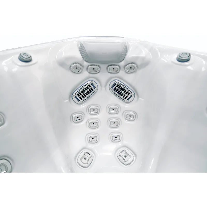 Whirlpool Outdoor 6 - 7 Personen winterfest Reluxis Elbrus Life Wellis Garten kaufen Deteilbild Düsen