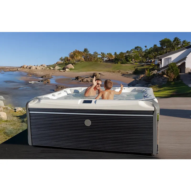 Whirlpool Outdoor 6 - 7 Personen winterfest Reluxis Elbrus Life Wellis Garten kaufen 2 Personen drin