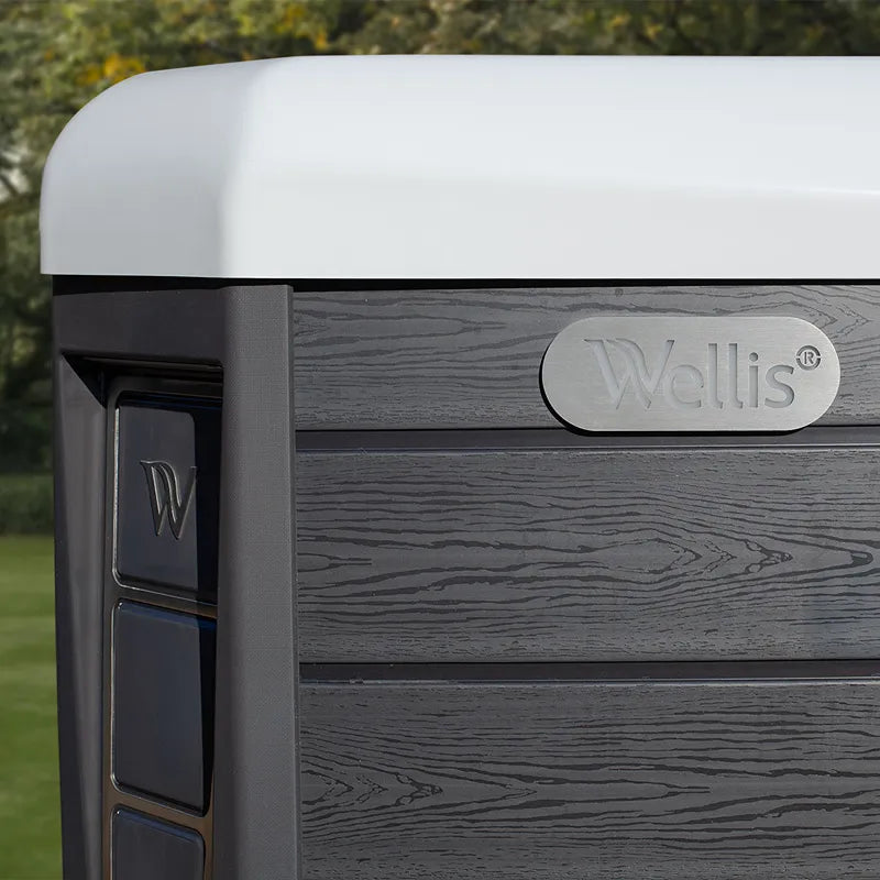 Whirlpool Outdoor im Garten 2 4 6 Personen winterfest kaufen Preis ganzjährig Wellis Lima 4 eckig Detailbild ecke