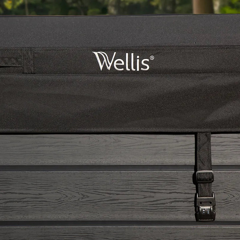 Whirlpool Outdoor im Garten 2 4 6 Personen winterfest kaufen Preis ganzjährig Wellis Lima 4 eckig Thermoabdeckung