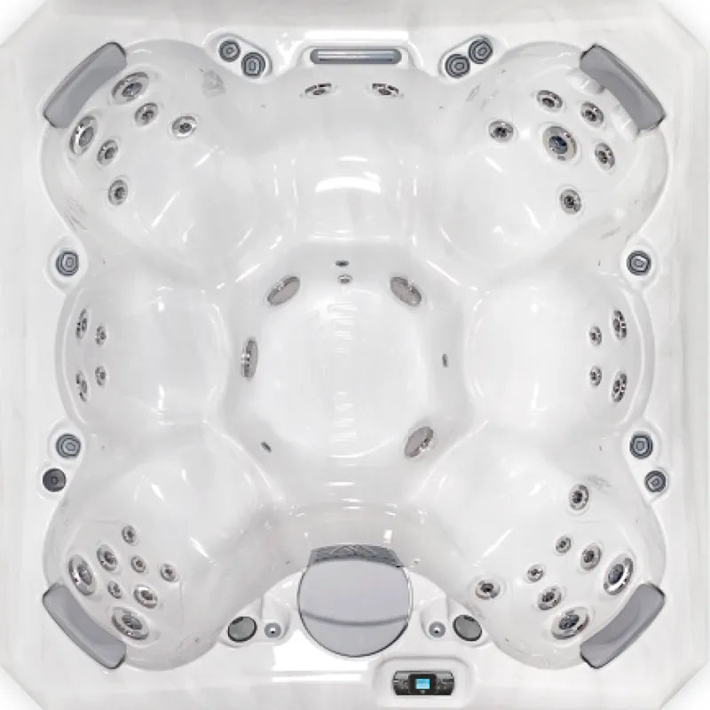 Whirlpool Outdoor im Garten 2 4 6 Personen winterfest kaufen Preis ganzjährig Wellis Lima viereckig Draufsicht