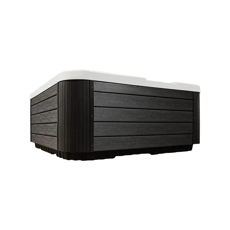 Whirlpool Outdoor 6 - 7 Personen winterfest Reluxis Vienna Life Wellis Garten kaufen quadratisch Seitenansicht