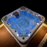Whirlpool Outdoor 6 - 7 Personen winterfest Reluxis Vienna Life Wellis Garten kaufen quadratisch beleuchtet