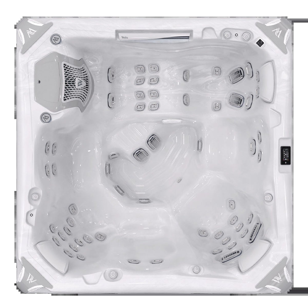 Whirlpool Outdoor 6 Personen winterfest Reluxis Kilimanjaro Life Wellis Garten kaufen Preis Draufsicht