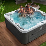 Whirlpool Outdoor 6 Personen winterfest Reluxis Jupiter Wellis im Garten kaufen Angebot draußen energiesparend für Terrasse 4 Personen drin