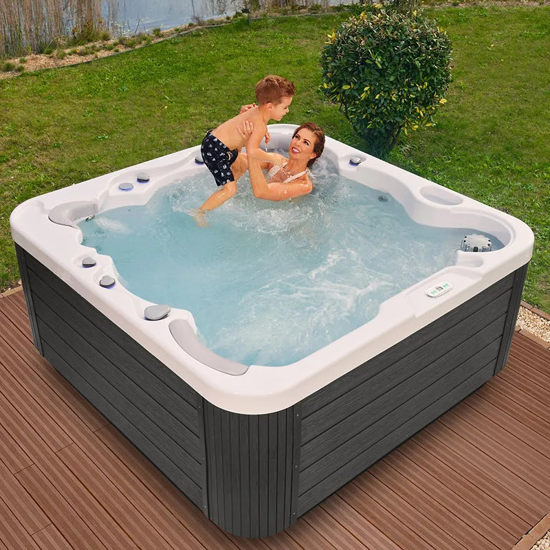 Whirlpool Outdoor 6 Personen winterfest Reluxis Jupiter Wellis im Garten kaufen Angebot draußen energiesparend für Terrasse 2 Personen drin