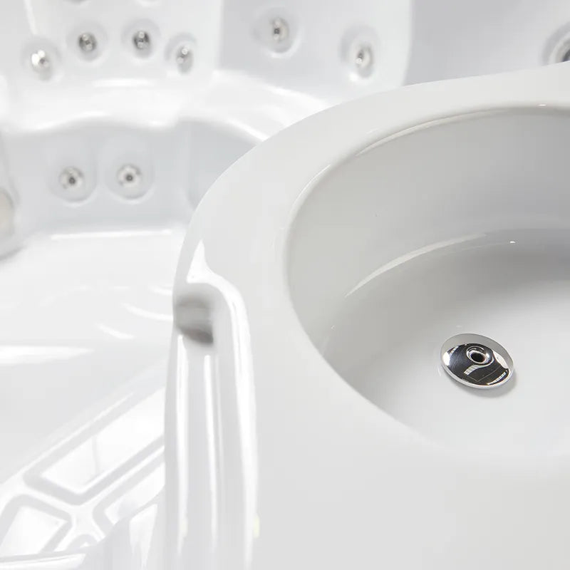 Whirlpool Outdoor 6 Personen winterfest Reluxis Jupiter Wellis im Garten kaufen Angebot draußen energiesparend für Terrasse Detailbild