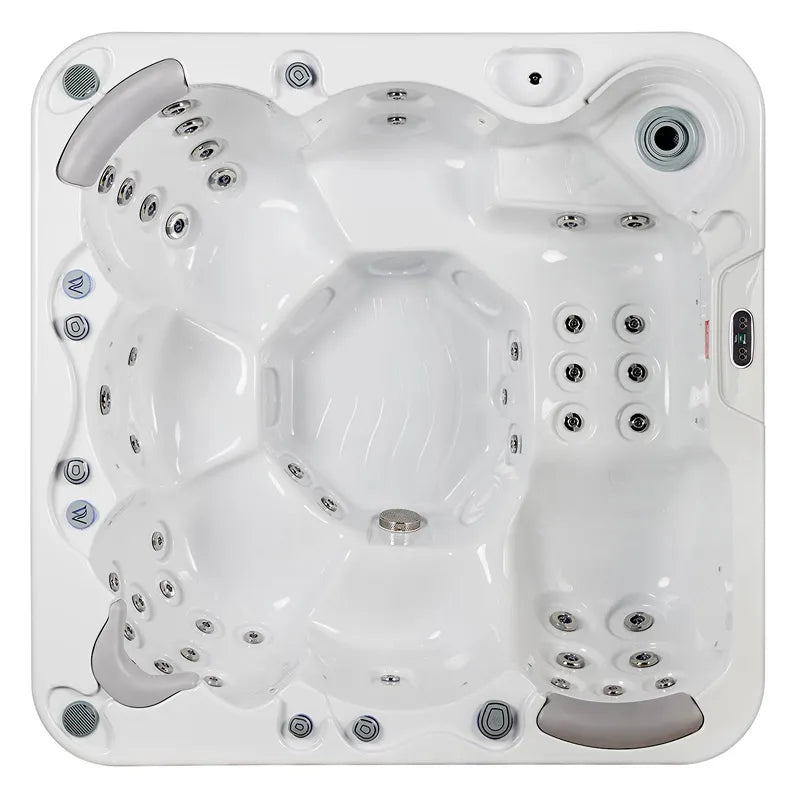 Whirlpool Outdoor 6 Personen winterfest Reluxis Jupiter Wellis Garten kaufen Angebot draußen energiesparend Draufsicht