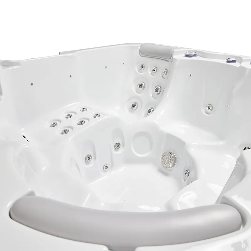 Whirlpool Outdoor 6 Personen winterfest Reluxis Jupiter Wellis im Garten kaufen Angebot draußen energiesparend für Terrasse Detailbild Liegeplatz