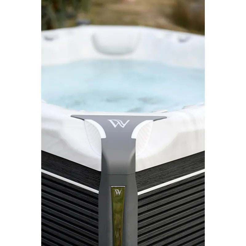 Whirlpool Outdoor 6 Personen winterfest Reluxis Kilimanjaro Life Wellis Garten kaufen Preis Detailbild Ecke