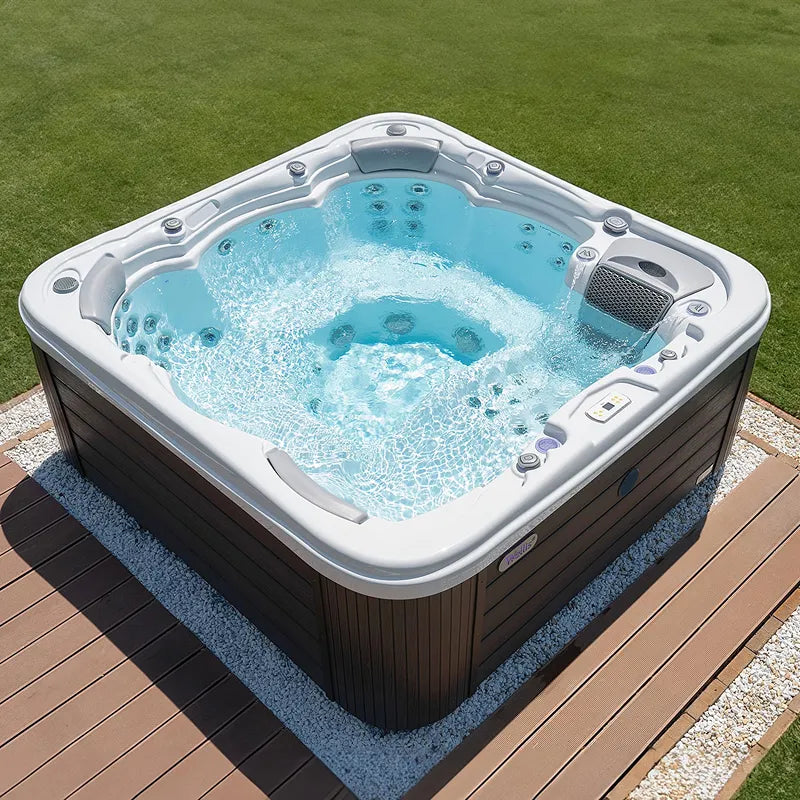 Whirlpool Outdoor 6 Personen winterfest Reluxis Lugano Life Wellis im Garten kaufen