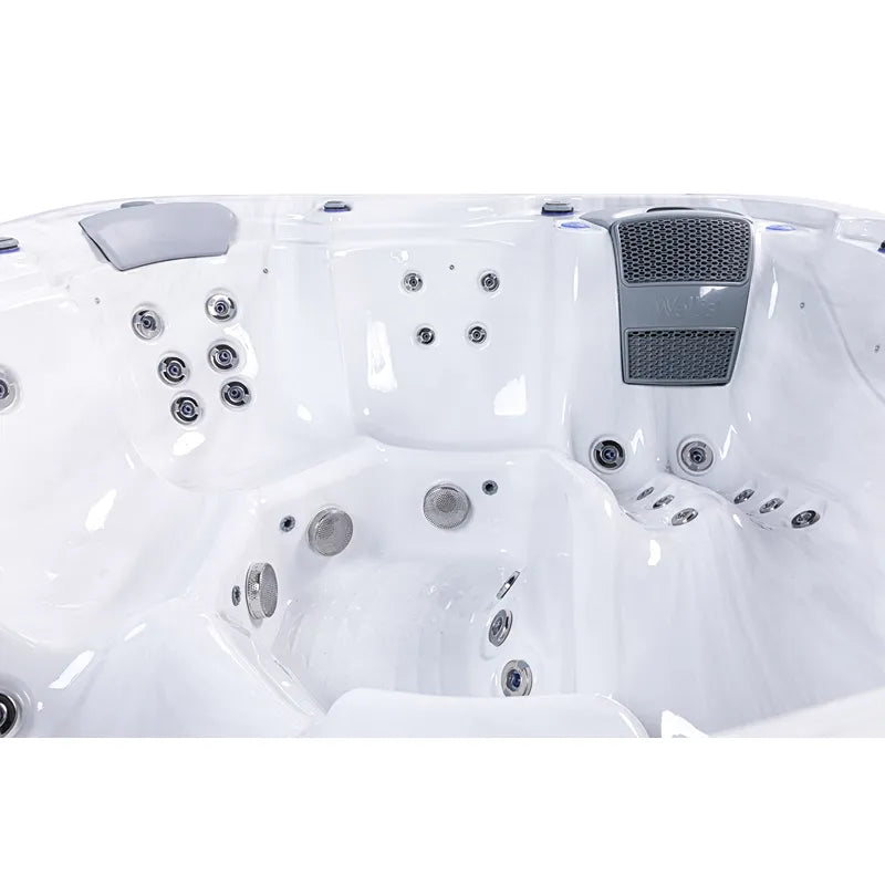 Whirlpool Outdoor 6 Personen winterfest Reluxis Lugano Life Wellis Garten kaufen viereckig freistehend Detailbild Sitze