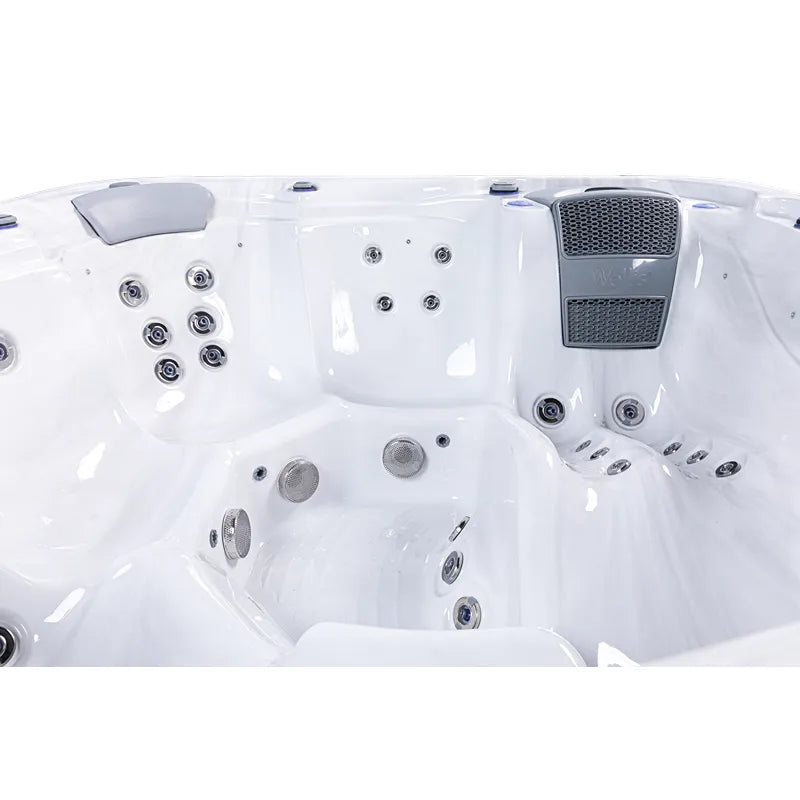 Whirlpool Outdoor 6 Personen winterfest Reluxis Lugano Life Wellis Garten kaufen viereckig freistehend Detailbild Sitze