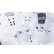 Whirlpool Outdoor 6 Personen winterfest Reluxis Lugano Life Wellis Garten kaufen viereckig freistehend Detailbild Sitze