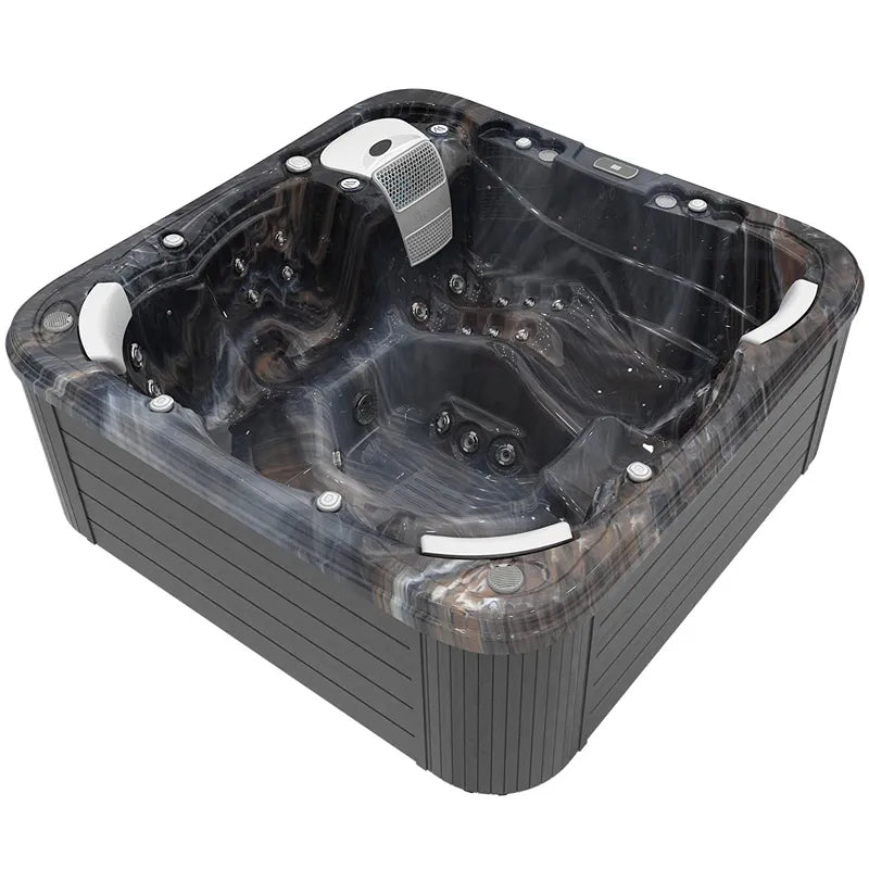 Whirlpool Outdoor 6 Personen winterfest Reluxis Lugano Life Wellis Garten kaufen viereckig freistehend dunkel