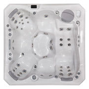 Whirlpool Outdoor 6 Personen winterfest Reluxis Malaga Life Wellis Garten kaufen Draufsicht weiss