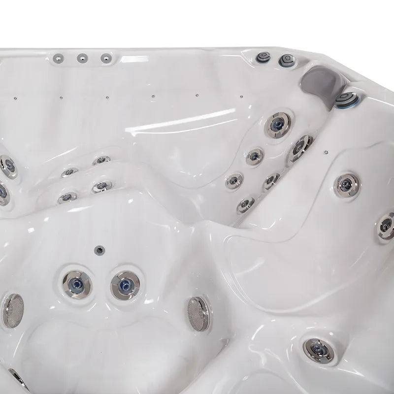 Whirlpool 6 Personen winterfest Outdoor Reluxis Malaga Life Wellis für den Garten kaufen viereckig Detailbild Liege