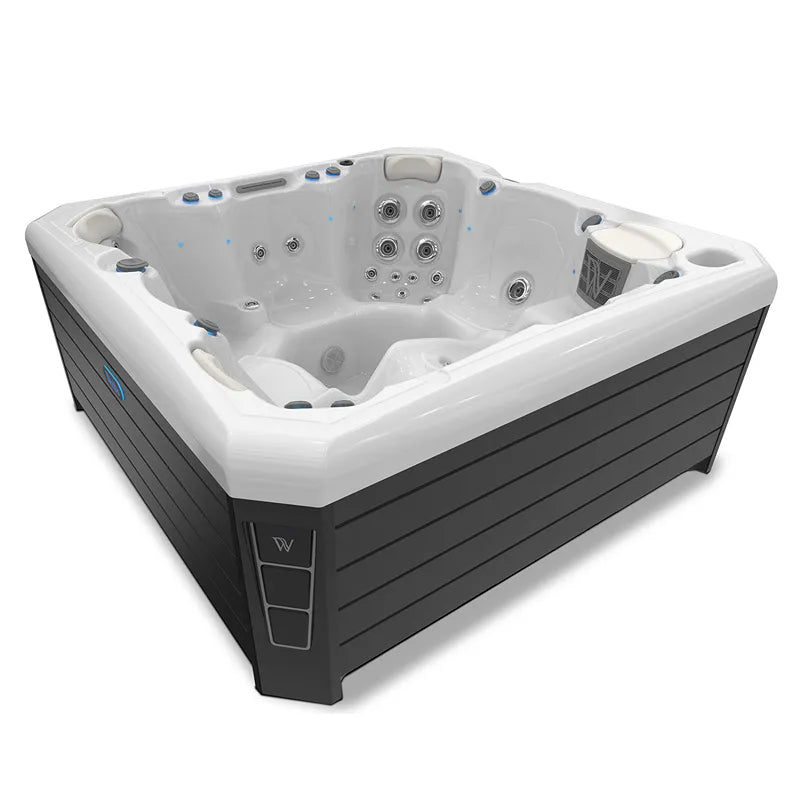Whirlpool 6 Personen winterfest Outdoor Reluxis Malaga Life Wellis für den Garten kaufen viereckig weiss