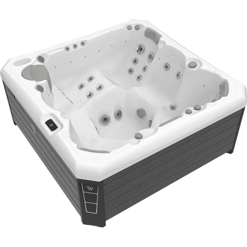 Whirlpool Outdoor 6 Personen winterfest Reluxis Malaga Life Wellis für den Garten kaufen viereckig weiss