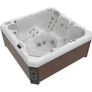 Whirlpool 6 Personen winterfest Outdoor Reluxis Malaga Life Wellis für den Garten kaufen viereckig Seitenverkleidung braun