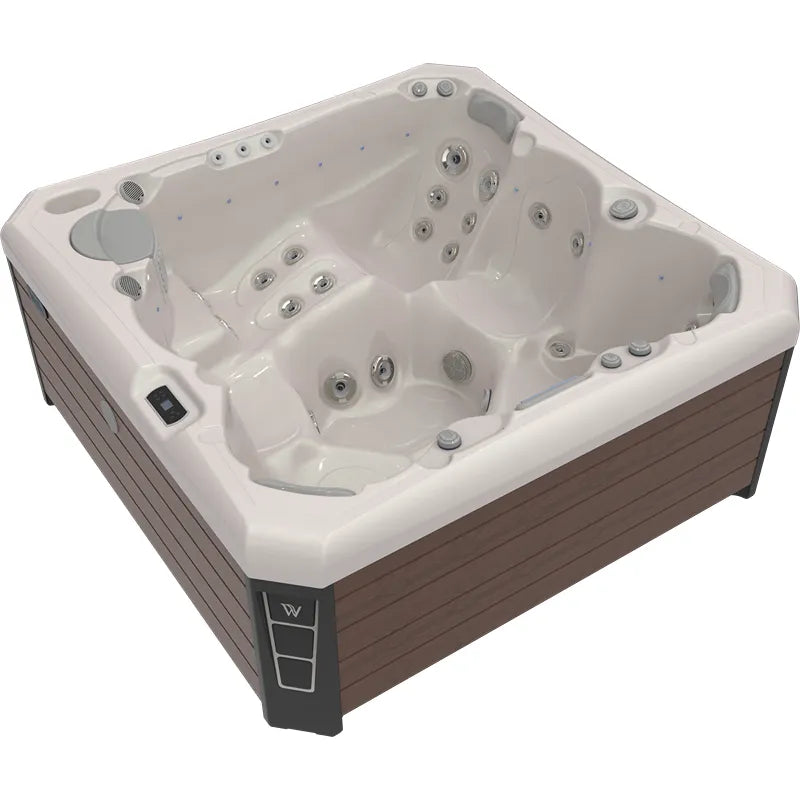 Whirlpool 6 Personen winterfest Outdoor Reluxis Malaga Life Wellis im Garten kaufen viereckig