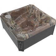 Whirlpool 6 Personen winterfest Outdoor Reluxis Malaga Life Wellis für den Garten kaufen viereckig bran marmoriert