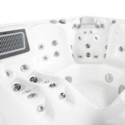 Whirlpool Outdoor 6 Personen winterfest Reluxis Venus Wellis Garten kaufen quadratisch Detailbild Sitzplätze + Filter