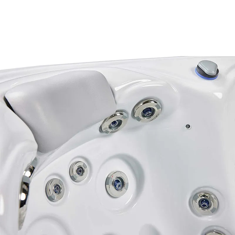 Whirlpool Outdoor 6 Personen winterfest Reluxis Venus Wellis Garten kaufen quadratisch Detailbild Kopfstütze