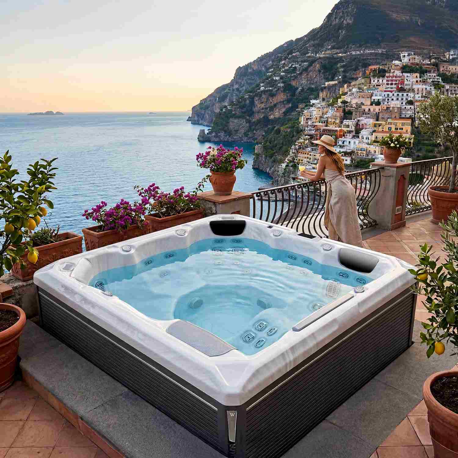 Whirlpool Outdoor Garten Terrasse 2 4 6 Personen winterfest kaufen Preis ganzjährig Wellis Atlas