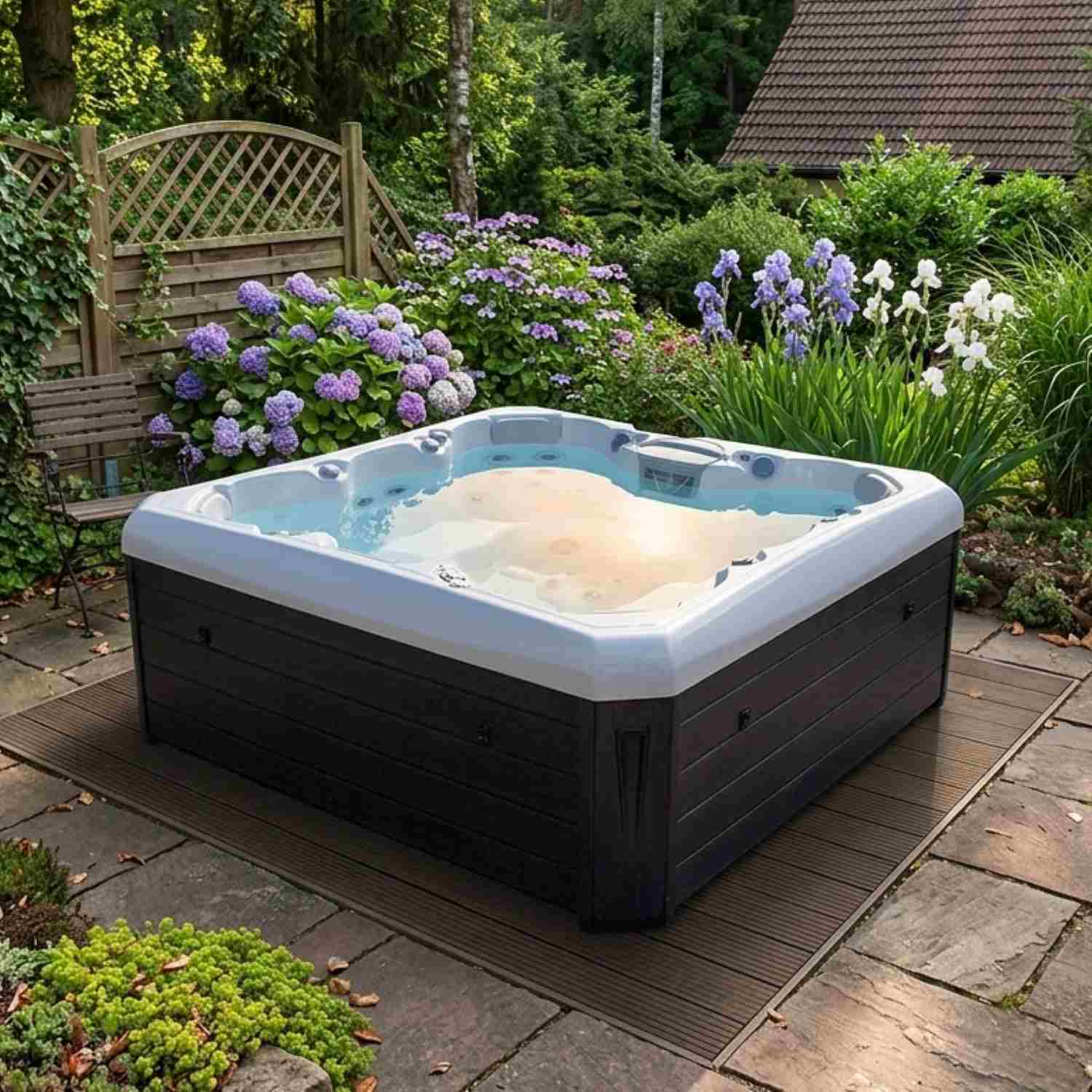 Whirlpool Outdoor im Garten für 2 4 6 Personen winterfest kaufen Preis ganzjährig Wellis Ideen