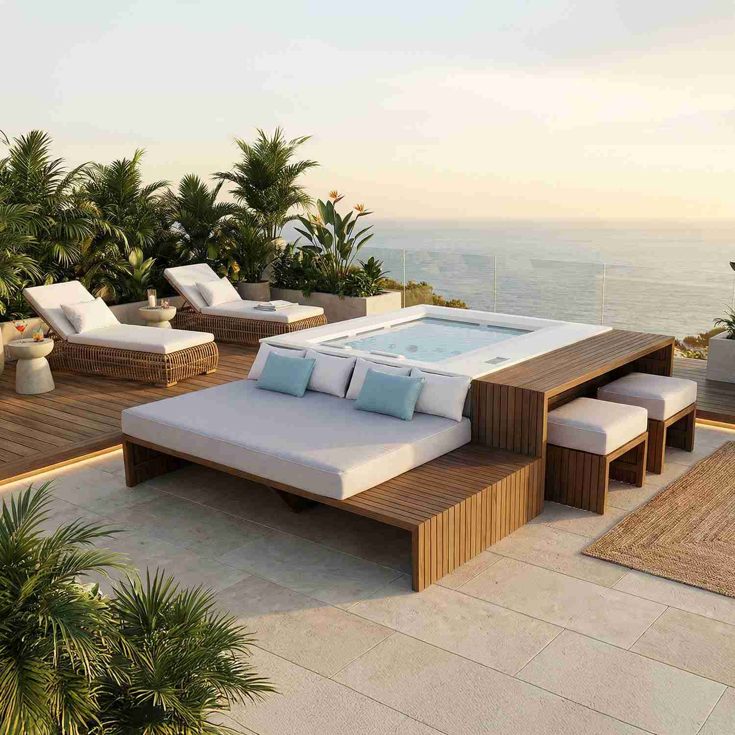 Whirlpool Outdoor Garten 2 4 6 Personen winterfest kaufen ganzjährig Design modern Preis Wellis Dabassy Edge