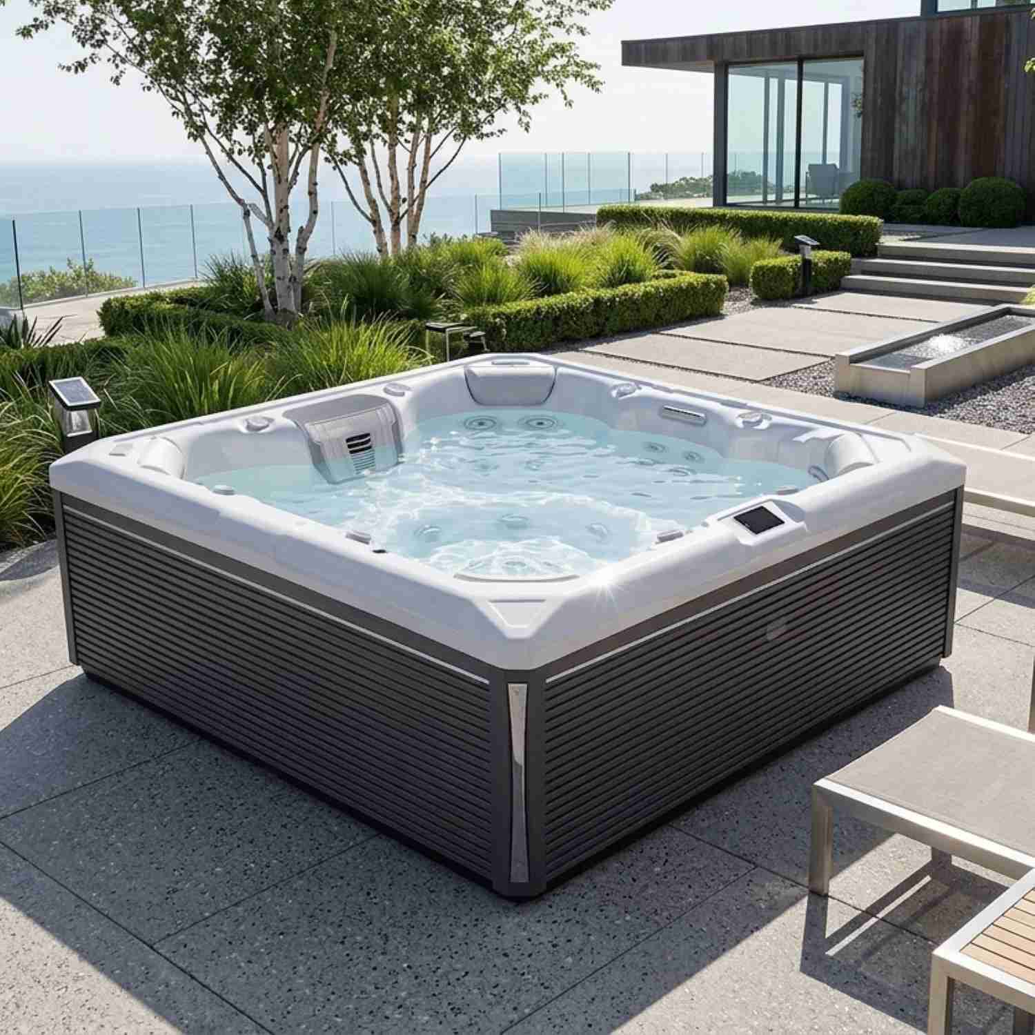 Whirlpool Outdoor Garten 2 4 6 Personen winterfest kaufen ganzjährig Preis Wellis Design