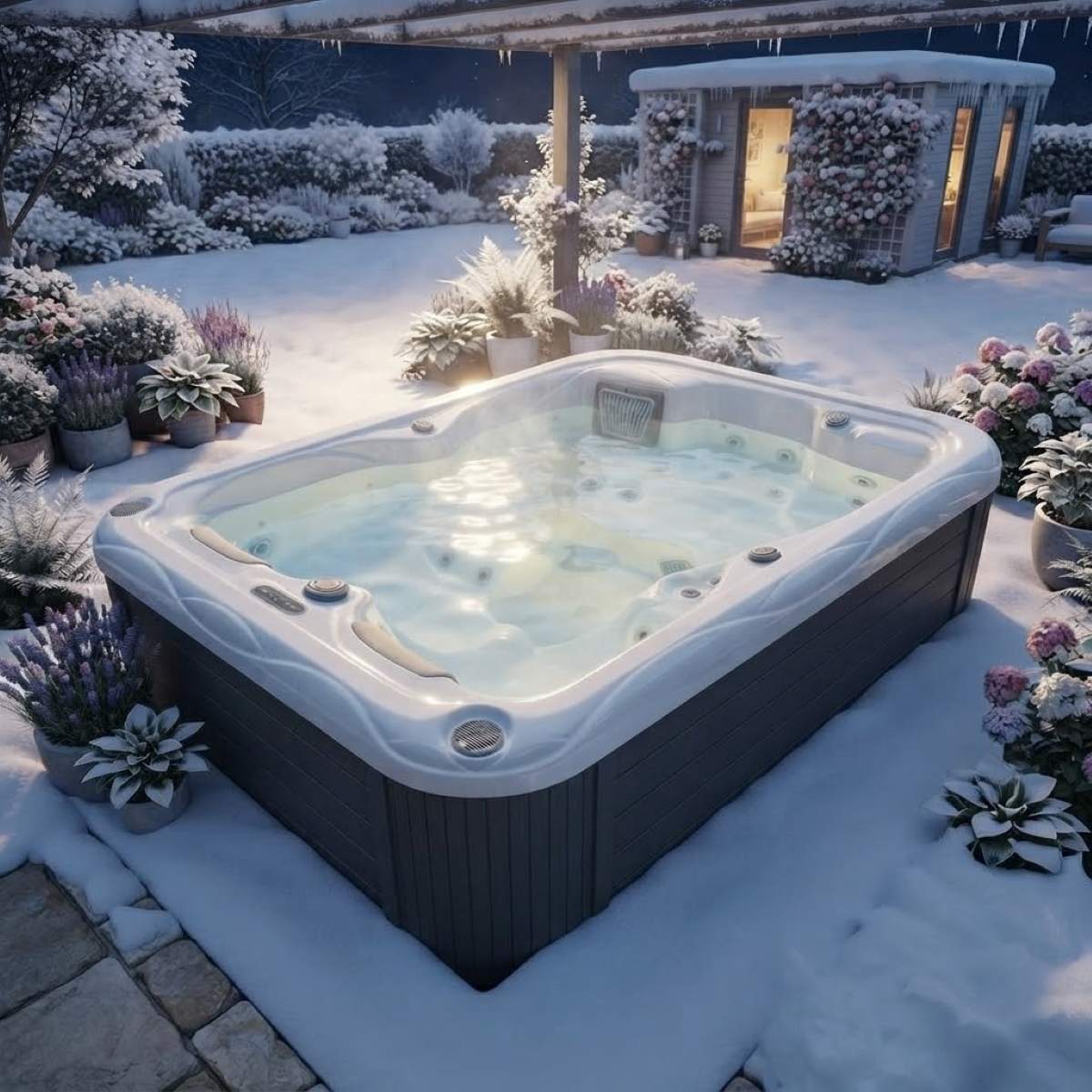 Whirlpool Outdoor winterfest 2-4-6 Personen kaufen mit Abdeckung für den Garten mit Wärmepumpe Premium Preis Ratgeber Tipps ganzjährig Berlin Graz