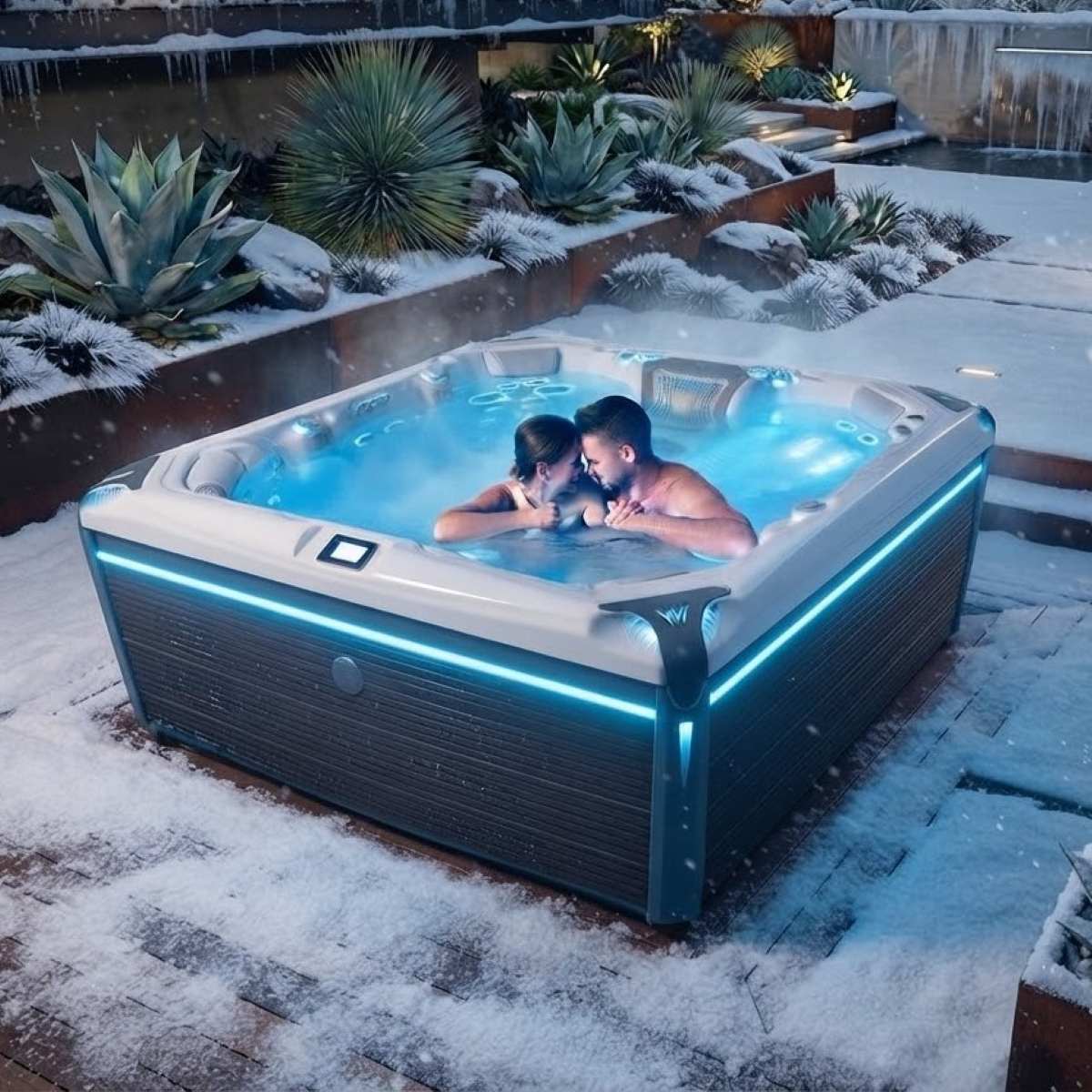 Whirlpool Outdoor winterfest 2-4-6 Personen kaufen mit Abdeckung für den Garten mit Wärmepumpe Premium Preis Ratgeber Tipps ganzjährig Hamburg Linz