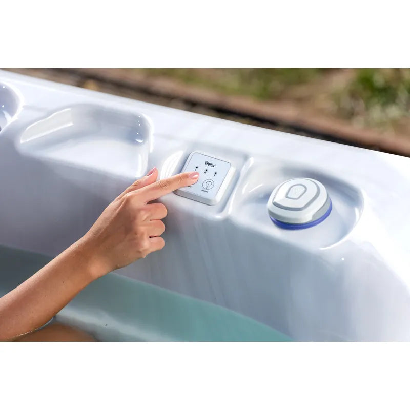 Whirlpool Outdoor winterfest für 2 4 5 Personen Reluxis Everest Life Wellis Garten Preis kaufen Detailbild Bedienung