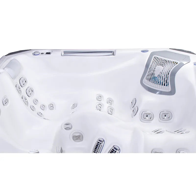 Whirlpool Outdoor winterfest für 2 4 5 Personen Reluxis Everest Life Wellis Garten Preis kaufen Detailbild Düsen + Filter