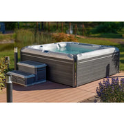 Whirlpool Outdoor winterfest für 2 4 5 Personen Reluxis Everest Life Wellis Garten Preis kaufen mit Wärmepumpe in Treppe