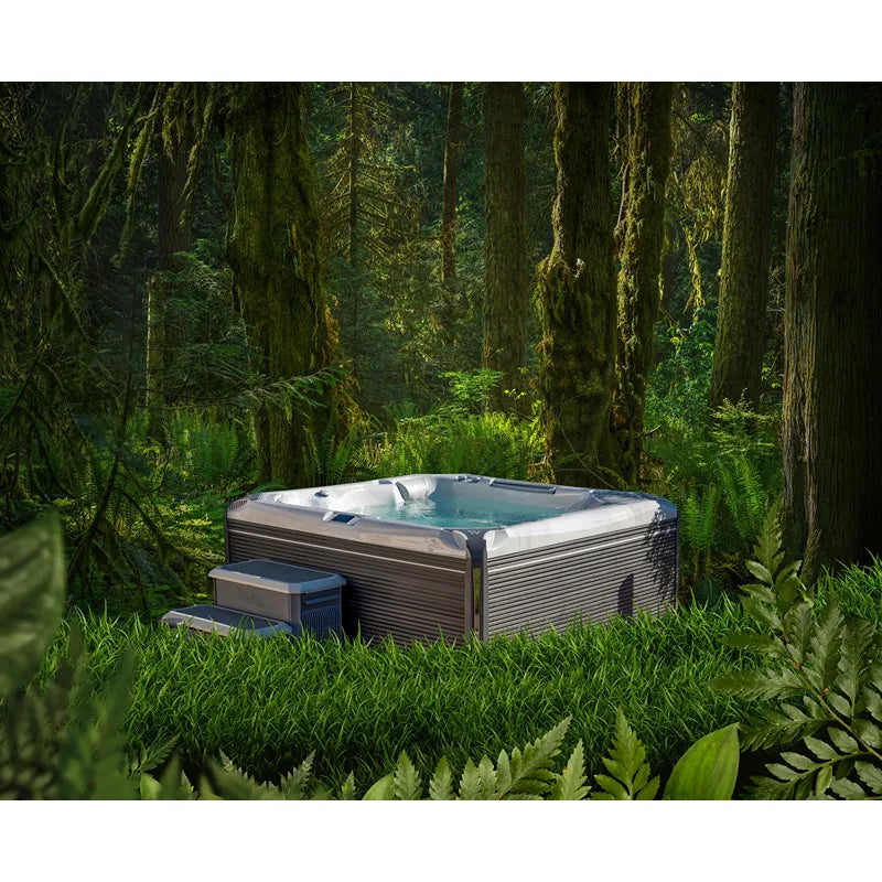 Whirlpool Outdoor winterfest für 2 4 5 Personen Reluxis Everest Life Wellis Garten Preis kaufen im Wald