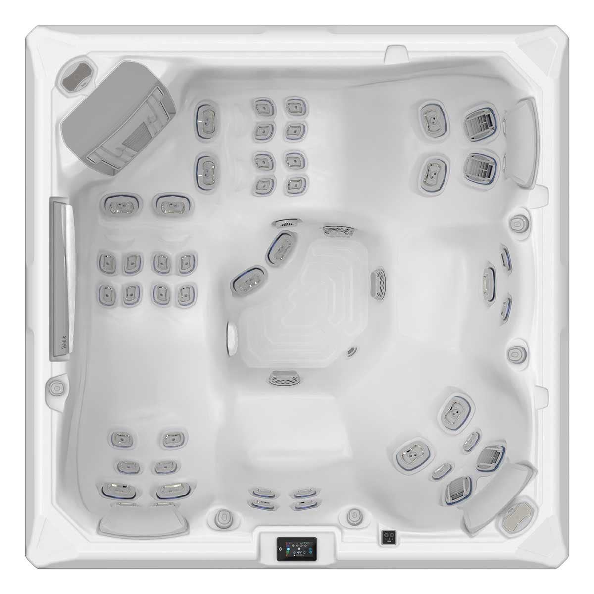 Whirlpool Outdoor Garten 2 4 6 Personen winterfest kaufen ganzjährig Preis Wellis Makalu Draufsicht