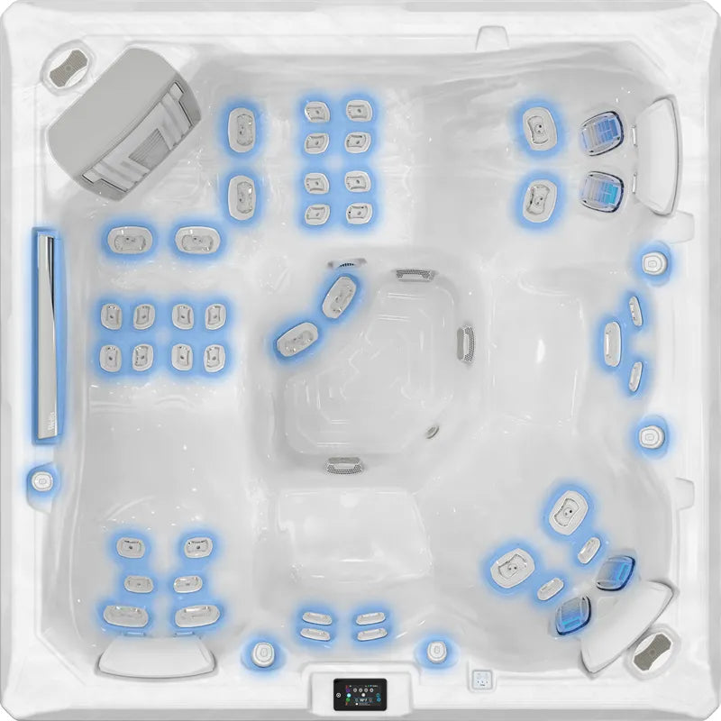Whirlpool Outdoor Garten 2 4 6 Personen winterfest kaufen ganzjährig Preis Wellis Makalu Draufsicht Düsen beleuchtet