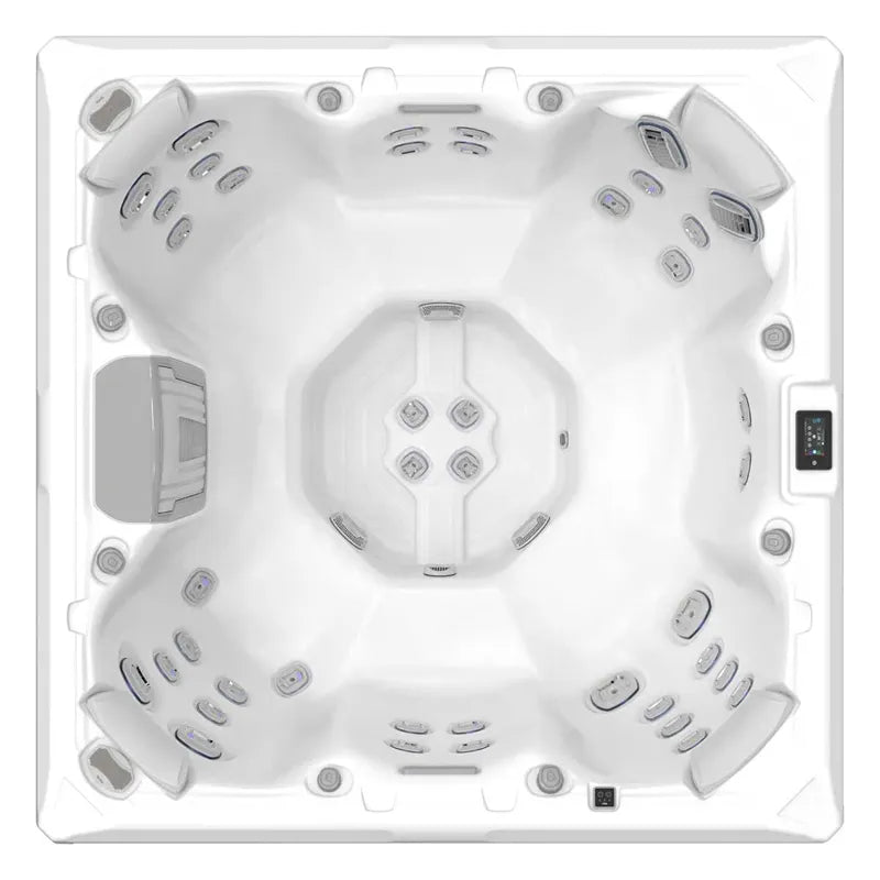 Whirlpool Outdoor winterfest 6 - 7 Personen Reluxis Mandala Life Wellis Preis Garten kaufen Draufsicht